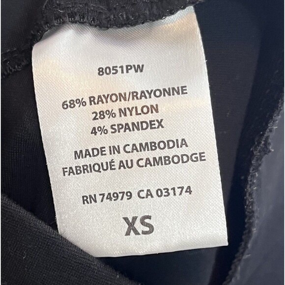 Parasuco Stretch Slim Zippered Pockets Pants Womens XS Black Goth Biker Witchy - Picture 4 of 5